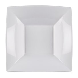 Plastic Plate Deep White "Nice" PP 18 cm (300 Units)
