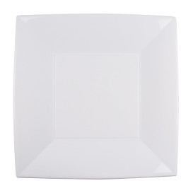 Plastic Plate Flat White "Nice" PP 29 cm (12 Units) 