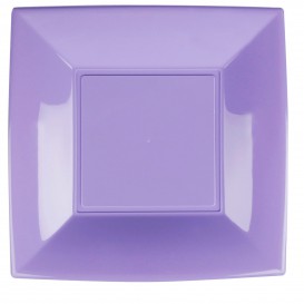 Plastic Plate Flat Lilac "Nice" PP 29 cm (12 Units) 