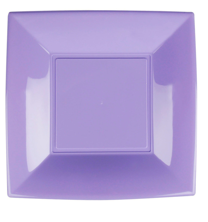 Plastic Plate Flat Lilac "Nice" PP 29 cm (12 Units) 