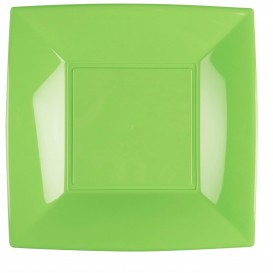 Plastic Plate Flat Lime Green "Nice" PP 29 cm (144 Units)