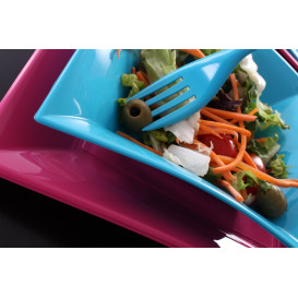 Plastic Plate Flat Fuchsia "Nice" PP 18 cm (300 Units)