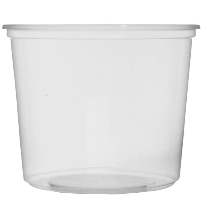 Plastic Deli Container Clear PP 400ml Ø10,5cm (100 Units) Plastic Deli Container Clear PP 400ml Ø10,5cm (100 Units)