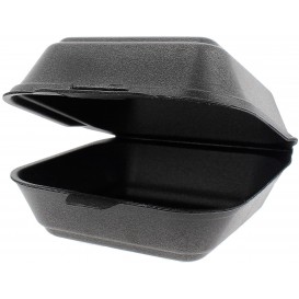 Foam Burger Boxes Take-Out Small size Black (125 Units)