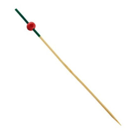 Bamboo Food Pick "Portugal" Design Green and Red 12cm (200 Units)  