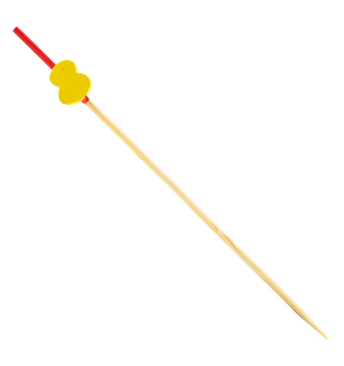 Bamboo Food Pick "Guitarra" Design Yellow 12cm (5000 Units) Bamboo Food Pick "Guitarra" Design Yellow 12cm (5000 Units)