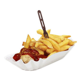 Paper Food Boat Tray Oval shape 16,5x10x3,5cm (250 Units)  