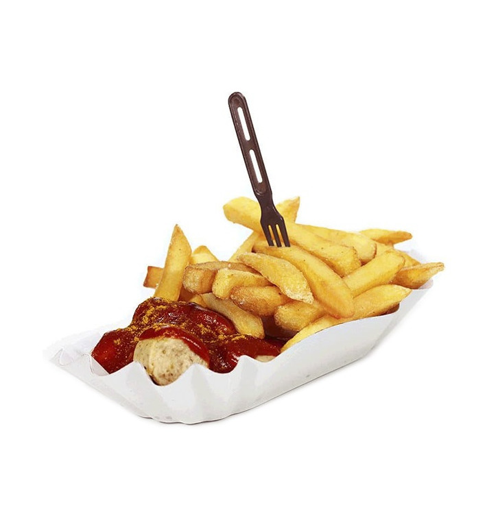 Paper Food Boat Tray Oval shape 23x13,5x4cm (250 Units) Paper Food Boat Tray Oval shape 23x13,5x4cm (250 Units)