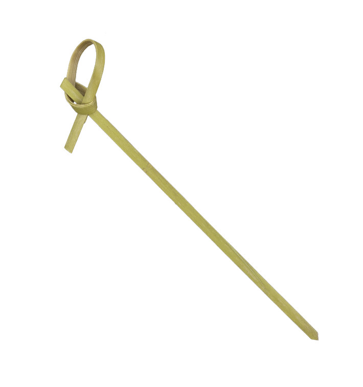 Bamboo Food Pick Bow Design Natural Green 15cm (200 Units) Bamboo Food Pick Bow Design Natural Green 15cm (200 Units)