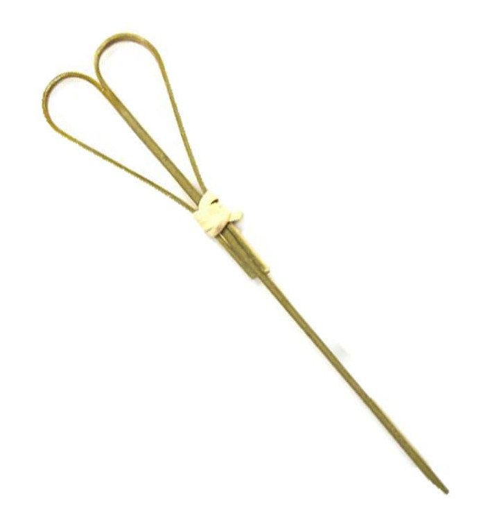 Bamboo Food Pick "Cuore" Design Natural Green 12cm (200 Units) Bamboo Food Pick "Cuore" Design Natural Green 12cm (200 Units)