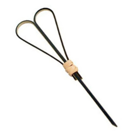 Bamboo Food Pick "Cuore" Design Black 15cm (200 Units) 