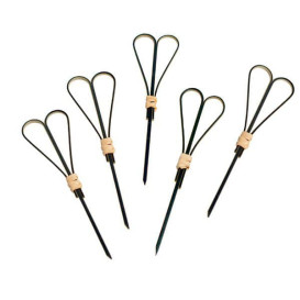 Bamboo Food Pick "Cuore" Design Black 9cm (200 Units)  