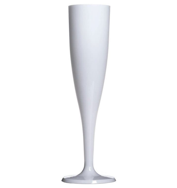 Plastic Flute Sparkling Wine White 115ml 1P (120 Units) Plastic Flute Sparkling Wine White 115ml 1P (120 Units)