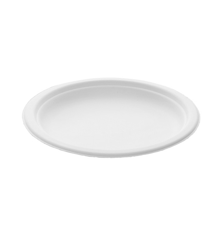 Sugarcane Plate White Ø18 cm (600 Units) Sugarcane Plate White Ø18 cm (600 Units)
