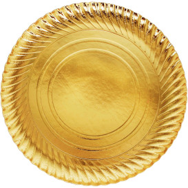 Paper Plate Round Shape Gold 30cm (400 Units)