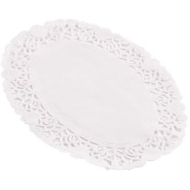 Paper Lace Doilie Oval Shape "Litos" White 22x32cm (2000 Units)