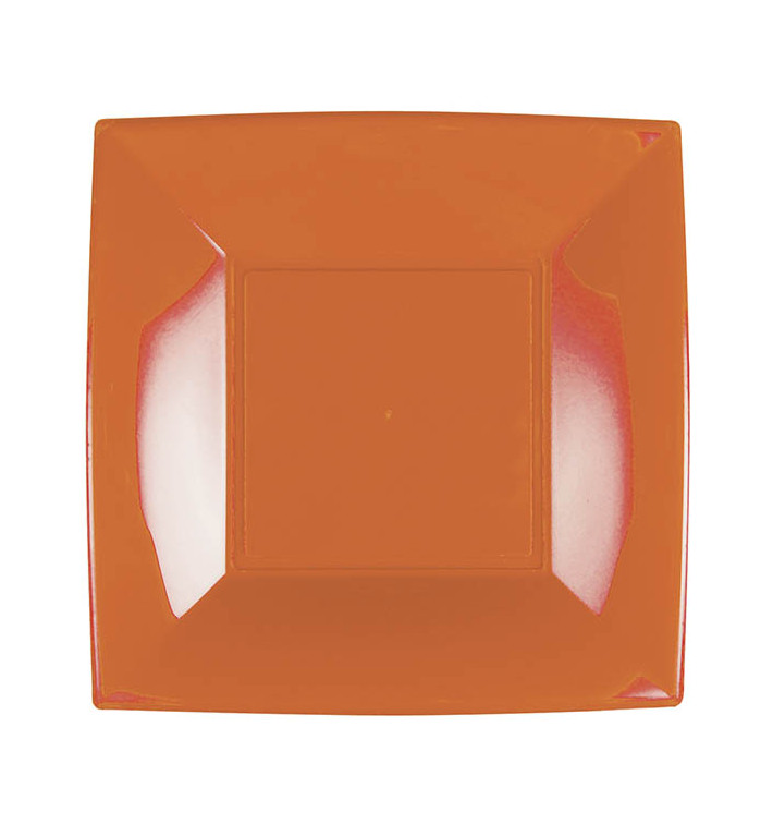 Plastic Plate Flat Orange "Nice" PP 18 cm (25 Units) Plastic Plate Flat Orange "Nice" PP 18 cm (25 Units)
