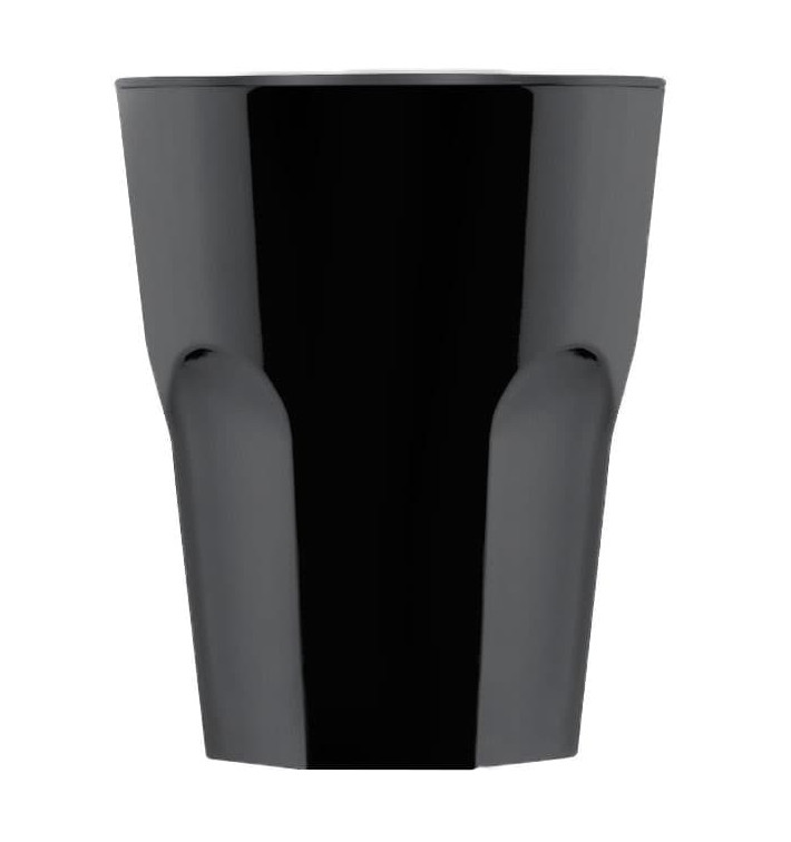 Plastic Glass SAN Reusable "Rox" Black 300ml (8 Units) Plastic Glass SAN Reusable "Rox" Black 300ml (8 Units)