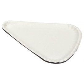 Paper Pizza Plate White Triangular Shape 1/8 24x18 (1000 Units)