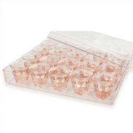 Plastic Tray PS + 20 Bowl Kit with Lid Round Shape (1 Unit)