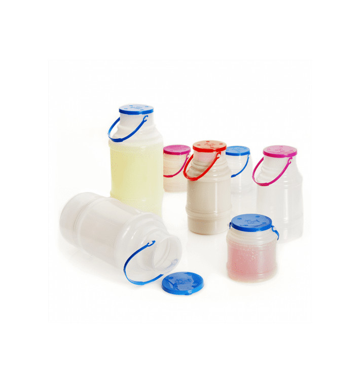 Plastic Milk Container with Handle and Lid 1000 ml (50 Units)