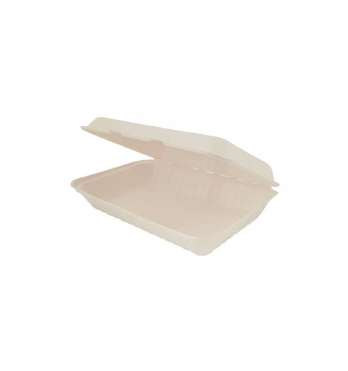 Sugarcane Hinged Container "Natural" 33,5x23x7,5cm (50 Units) Sugarcane Hinged Container "Natural" 33,5x23x7,5cm (50 Units)