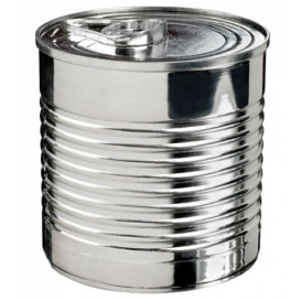 Tasting Plastic Tin Can PS Silver 220ml Ø7,4x7,3cm (20 Units) 