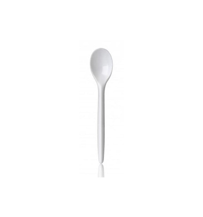 Plastic Teaspoon PS "Luxury" White 12,3cm (100 Units) 