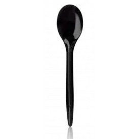Plastic Teaspoon PS "Luxury" Black 12,5cm (2000 Units)