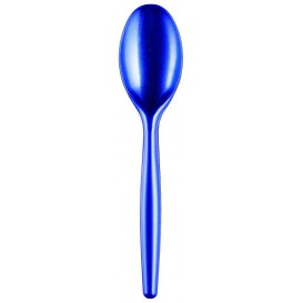 Plastic Spoon PS "Easy" Blue Pearl 18,5 cm (20 Units) 