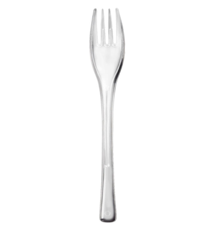 Plastic Fork PS "Fly" Clear 14cm (50 Units) Plastic Fork PS "Fly" Clear 14cm (50 Units)