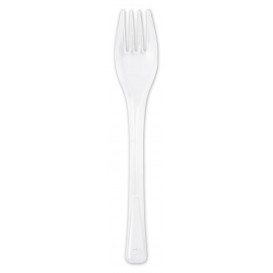 Plastic Fork PS "Fly" White 14cm (50 Units) 
