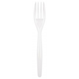 Plastic Fork PS "Easy" White 18cm (500 Units)