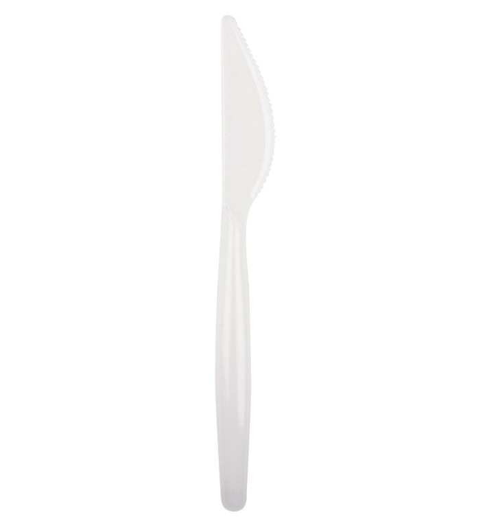 Plastic Knife PS "Easy" White 18,5cm (20 Units) Plastic Knife PS "Easy" White 18,5cm (20 Units)