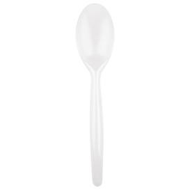 Plastic Spoon PS "Easy" White 18,5 cm (20 Units) 