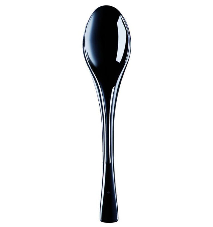 Plastic Spoon PS "Fly" Black 14,5cm (50 Units) Plastic Spoon PS "Fly" Black 14,5cm (50 Units)