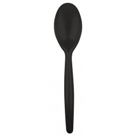 Plastic Spoon PS "Easy" Black 18,5 cm (20 Units) 