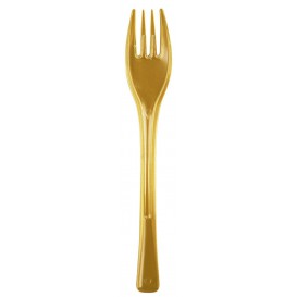 Plastic Fork PS "Fly" Gold 14cm (3000 Units)