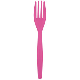 Plastic Fork PS "Easy" Fuchsia 18cm (20 Units) 