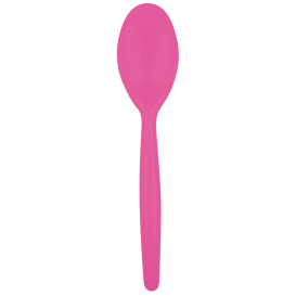 Plastic Spoon PS "Easy" Fuchsia 18,5 cm (20 Units) 