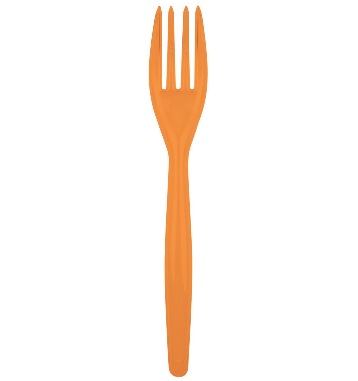 Plastic Fork PS "Easy" Orange 18cm (20 Units) Plastic Fork PS "Easy" Orange 18cm (20 Units)