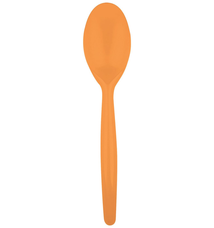 Plastic Spoon PS "Easy" Orange 18,5 cm (20 Units) Plastic Spoon PS "Easy" Orange 18,5 cm (20 Units)