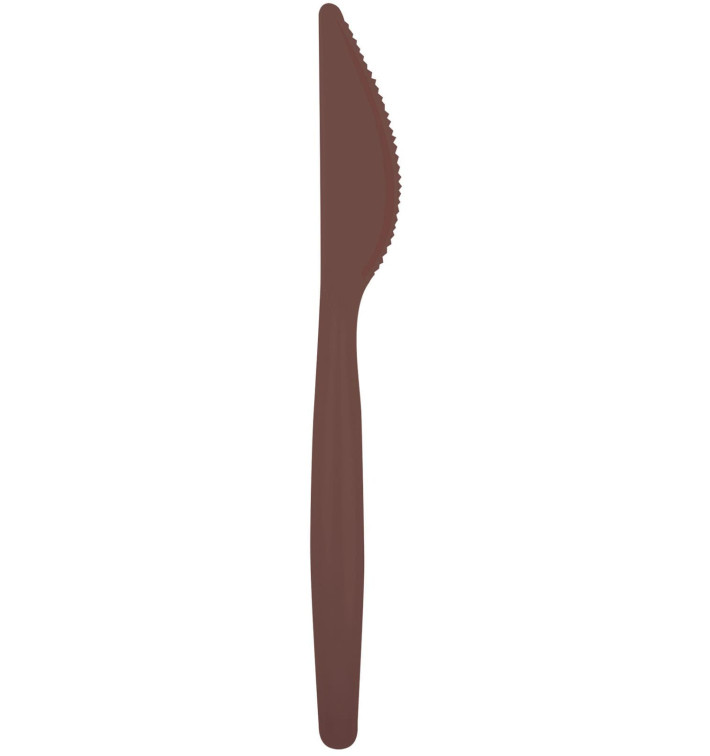 Plastic Knife PS "Easy" Brown 18,5cm (500 Units) Plastic Knife PS "Easy" Brown 18,5cm (500 Units)