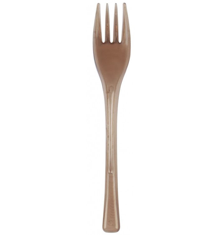 Plastic Fork PS "Fly" Brown Clear 14cm (3000 Units)