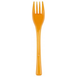 Plastic Fork PS "Fly" Orange Clear 14cm (3000 Units)