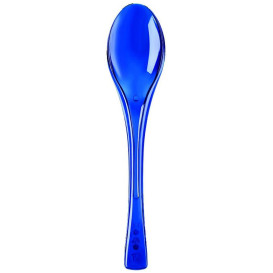 Plastic Spoon PS "Fly" Blue Clear 14,5cm (3000 Units)