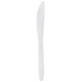 Plastic Knife Easy PP White 17,5cm (100 Units) 