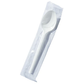 Plastic Teaspoon PS White Encased 12,5cm (2000 Units)