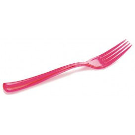 Plastic Fork Premium Raspberry 19 cm (180 Units)
