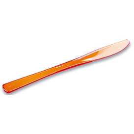 Plastic Knife Premium Orange 20cm (10 Units) 